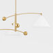 Birdie 3 Light 55 inch Aged Brass Chandelier Ceiling Light