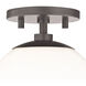 Stella 1 Light 7 inch Old Bronze Semi Flush Ceiling Light 