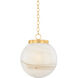 Ambra 1 Light 15.75 inch Aged Brass Pendant Ceiling Light