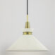 Kiki 1 Light 18 inch Aged Brass Pendant Ceiling Light in Aged Brass / Cream