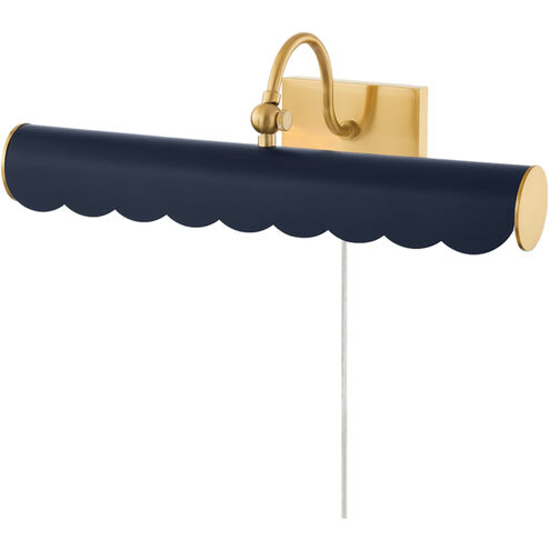 Fifi 50 watt 19.69 inch Aged Brass and Soft Navy Picture Light Wall Light