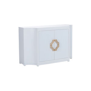 Shayla Copas 58 inch White Lacquer/Gold Leaf Credenza