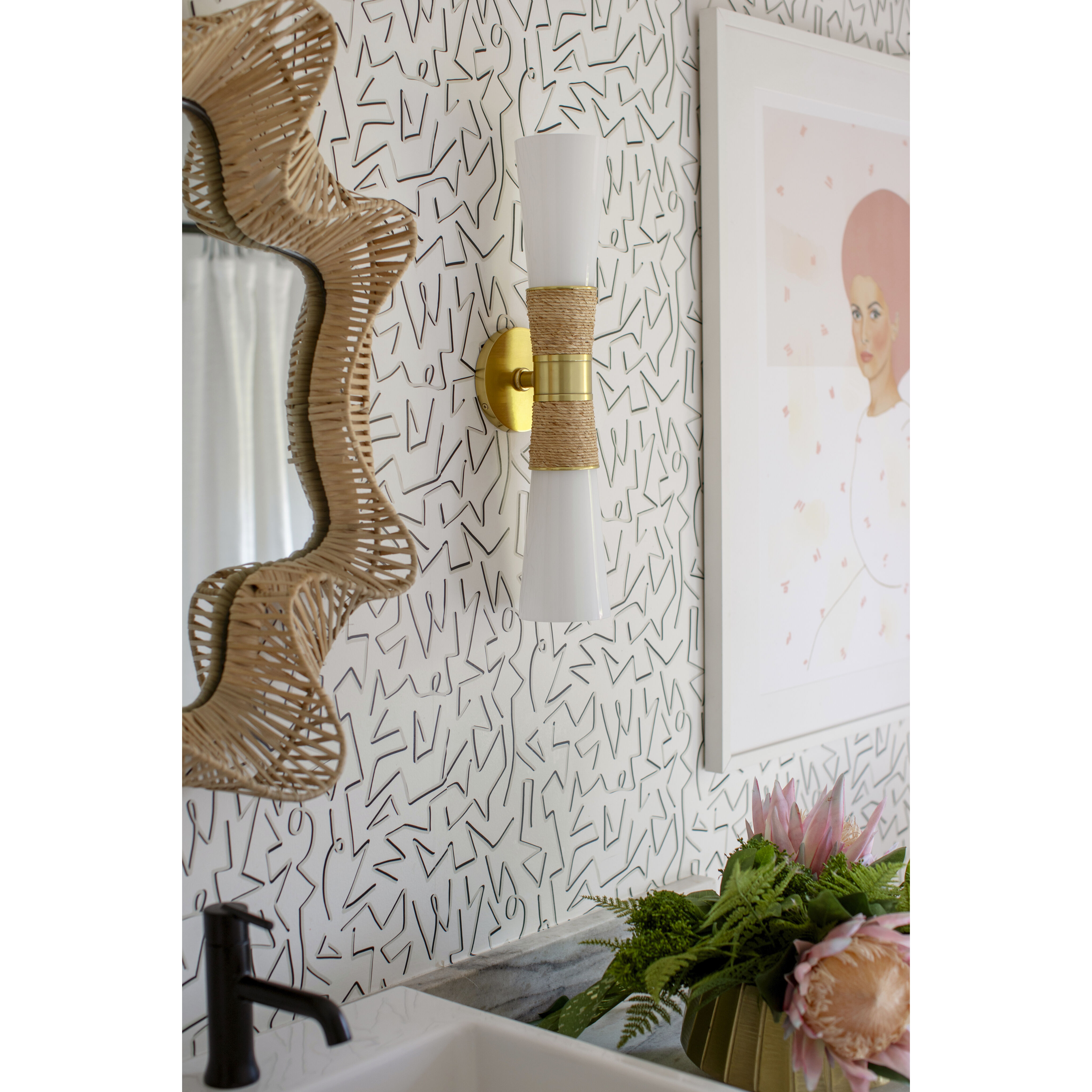 Mica 2 Light 4.75 inch Aged Brass Wall Sconce Wall Light