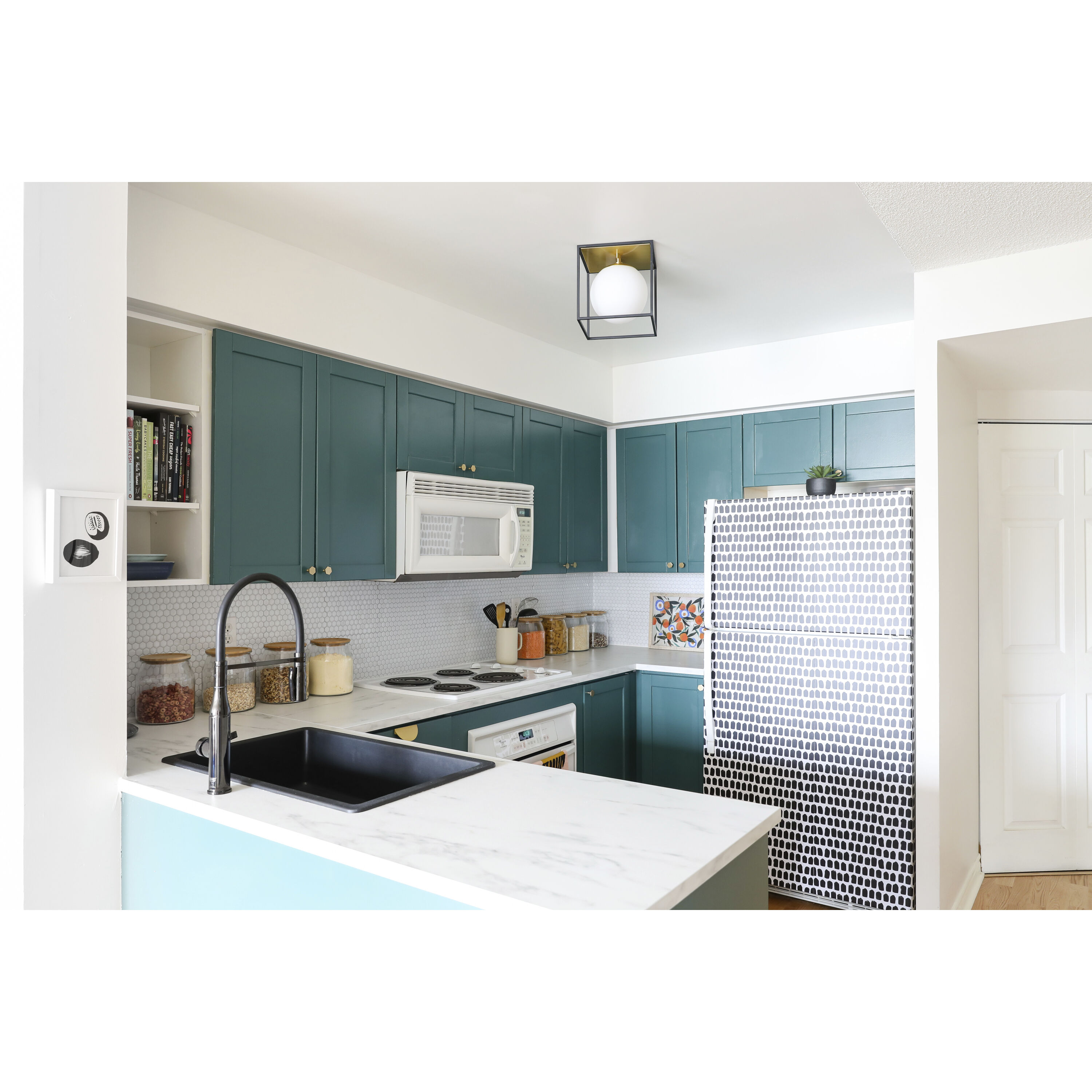 Aira 1 Light 9.5 inch Aged Brass Flush Mount Ceiling Light in Aged Brass and Black