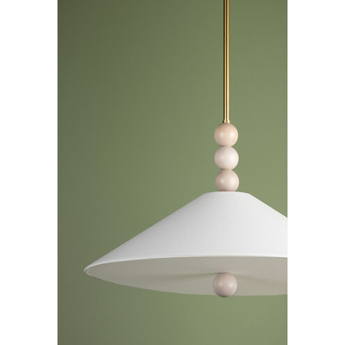 Alexis 2 Light 22 inch Aged Brass Pendant Ceiling Light