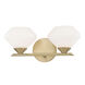 Valerie 2 Light 14 inch Aged Brass Bath Vanity Wall Light