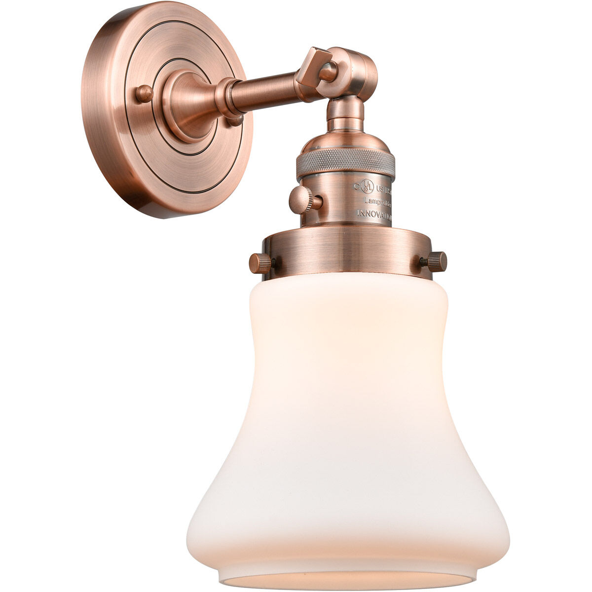 Franklin Restoration Bellmont LED 7 inch Antique Copper Sconce Wall Light, Franklin Restoration