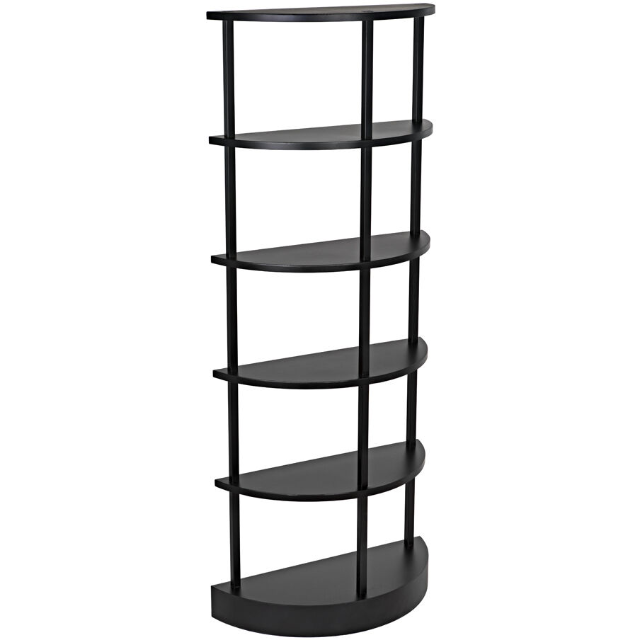 Spago Matte Black Bookcase