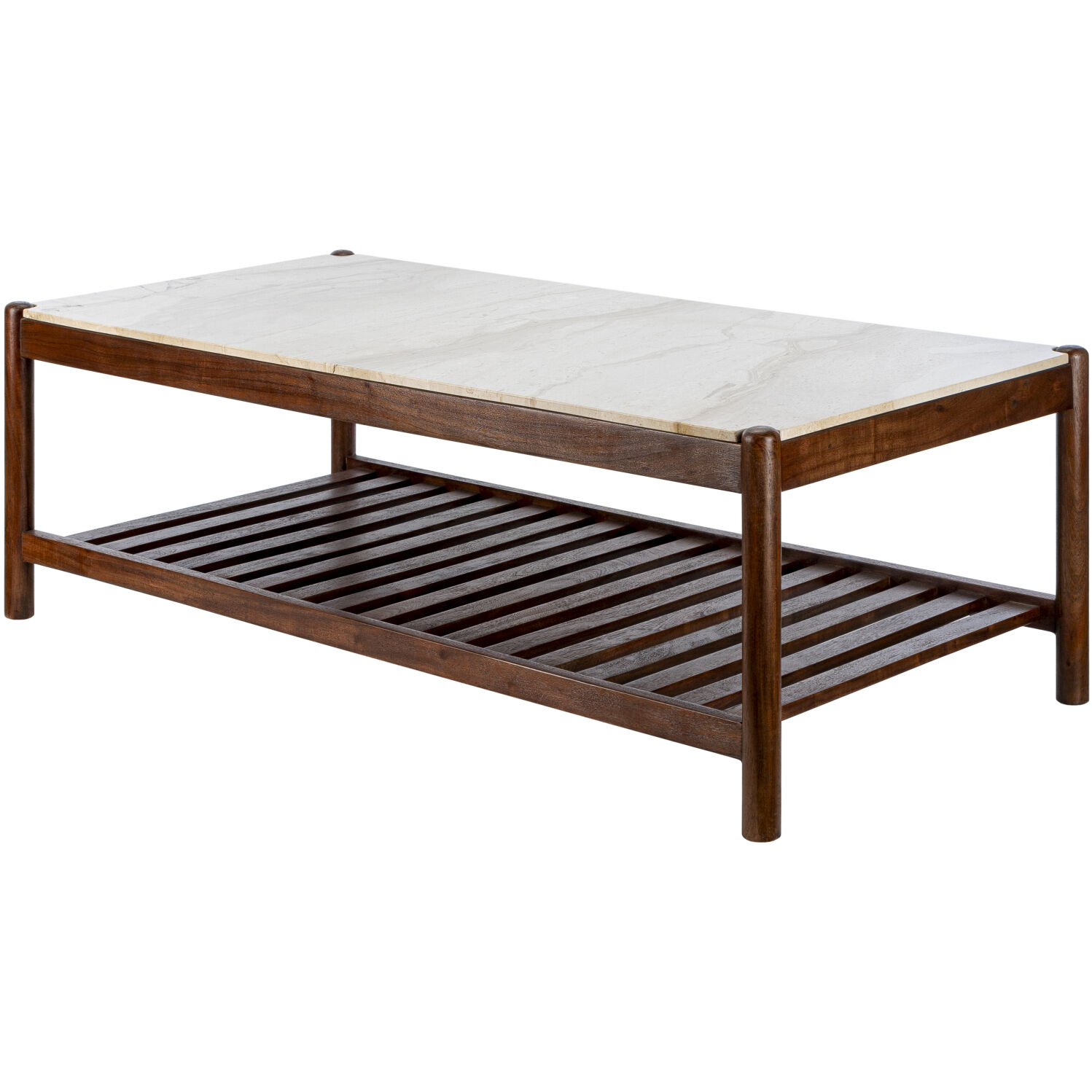 Guapa 48 X 24 inch Top: Cream; Base: Brown Coffee Table
