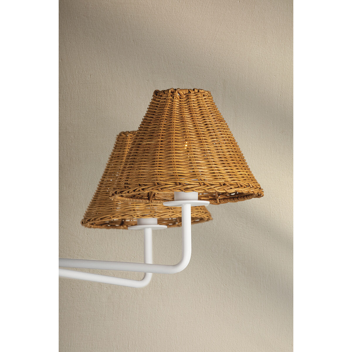 Issa 5 Light 40 inch Texture White Chandelier Ceiling Light