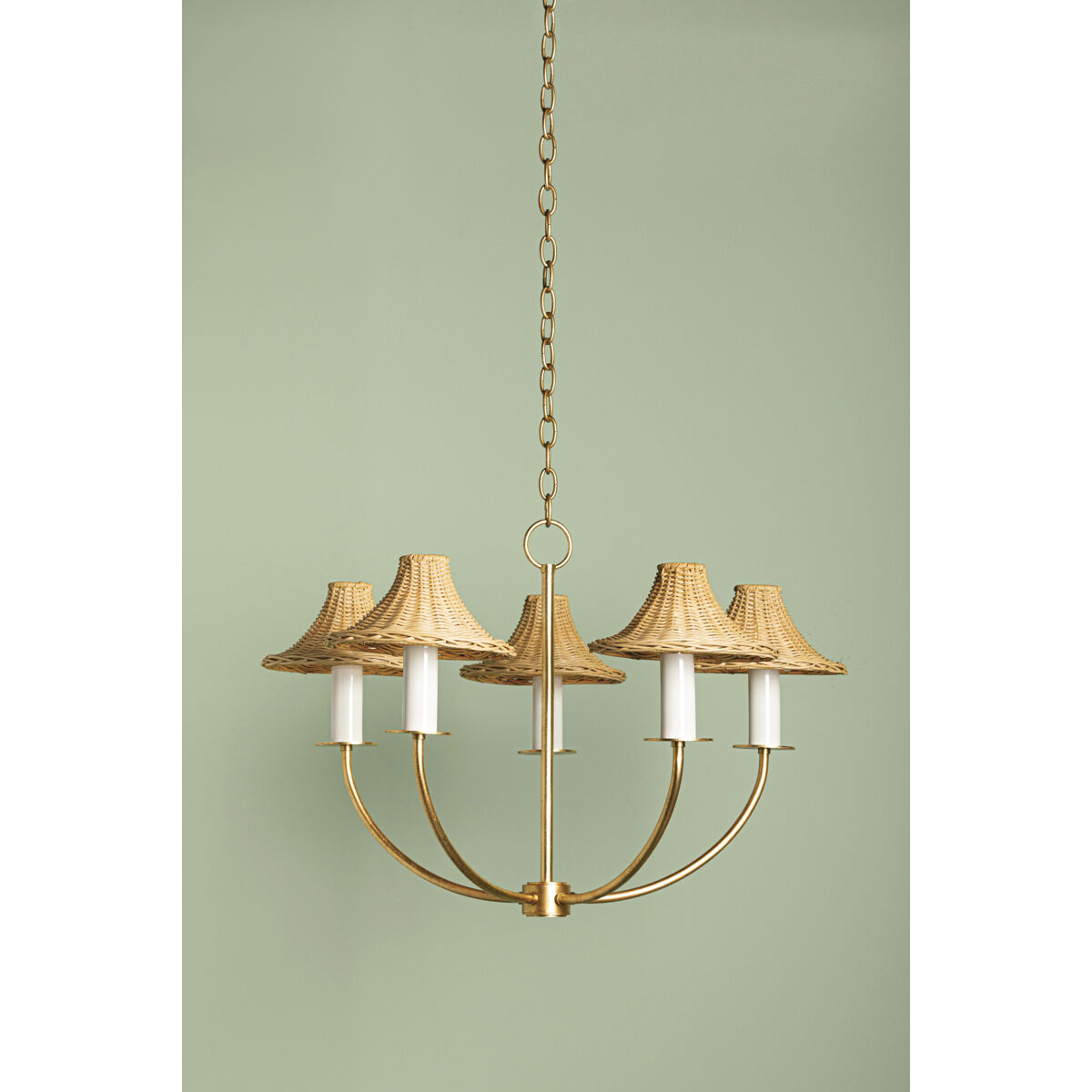 Twila 5 Light 30.25 inch Vintage Gold Leaf Chandelier Ceiling Light