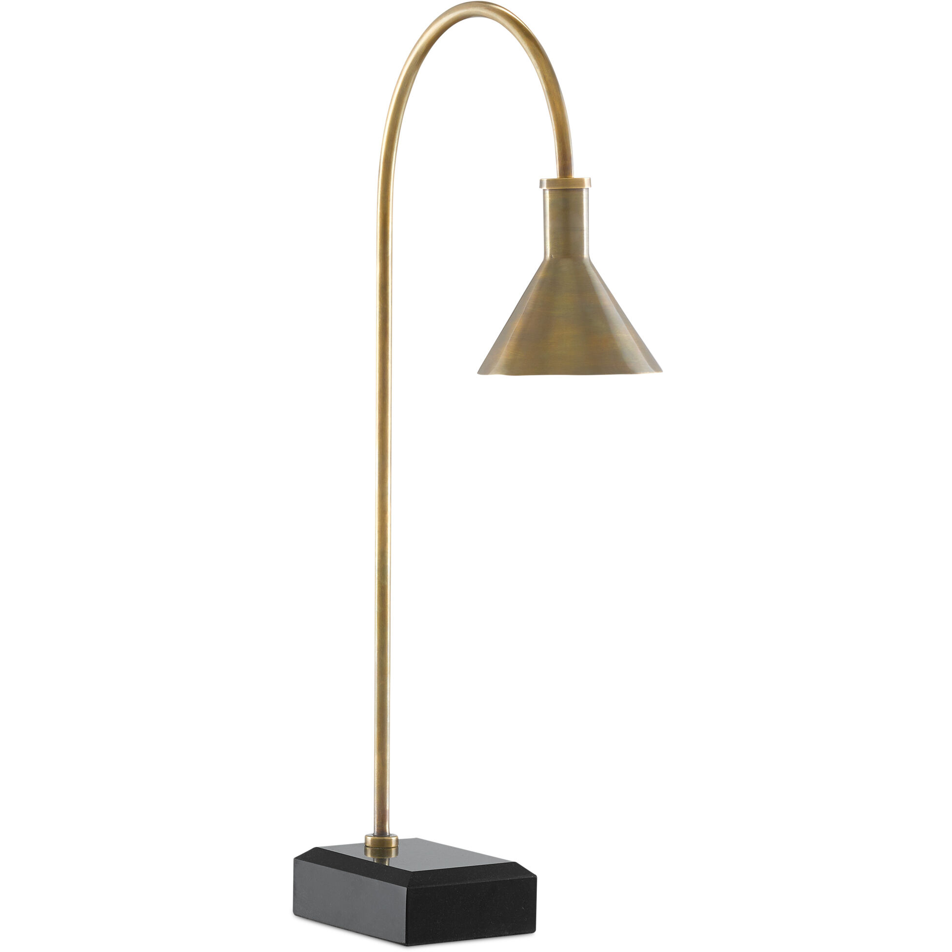 Thayer 26 inch 40 watt Vintage Brass/Black Desk Lamp Portable Light