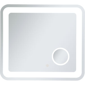 Lux 30 X 27 inch Glossy White Lighted Wall Mirror