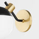 Miranda LED 7 inch Aged Brass/Soft Black Wall Sconce Wall Light in Aged Brass and Soft Black