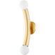 Allegra 2 Light 4.75 inch Aged Brass Wall Sconce Wall Light