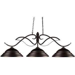 Phoenix 3 Light 54.75 inch Bronze Billiard Ceiling Light