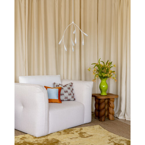 Elsa 8 Light 24 inch Textured White Chandelier Ceiling Light