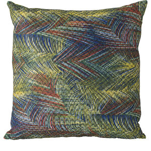 Abstract Leaf 17.7 X 4.7 inch Multi Color Pillow
