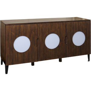 Leah 63 X 18 inch Dark Walnut and White and Black Sideboard