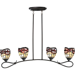 Evelyn 4 Light 39 inch Dark Bronze Island Fixture Ceiling Light