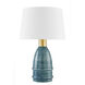 Tenley 26 inch 15.00 watt Aged Brass/Ceramic Inchyra Blue Table Lamp Portable Light