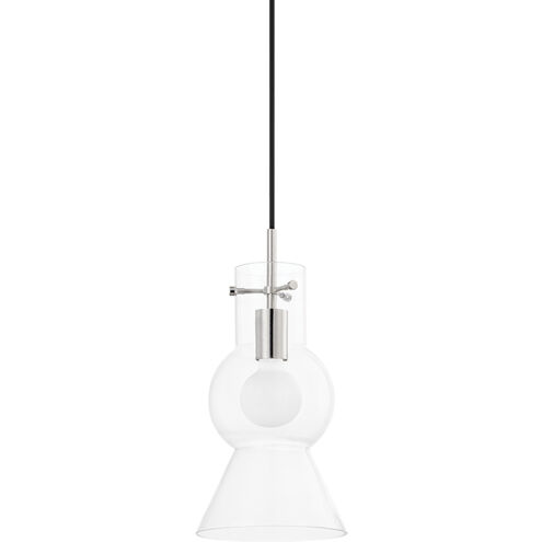 Mirabel 1 Light 7.5 inch Polished Nickel Pendant Ceiling Light