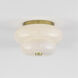 Hazel 2 Light 11 inch Aged Brass Flush Mount Ceiling Light
