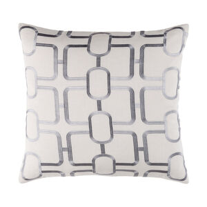 Lockhart 18 X 18 inch Light Gray and Denim Pillow