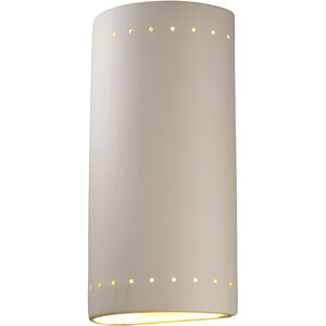 Ambiance Cylinder LED 21 inch Gloss White Outdoor Wall Sconce, Really Big