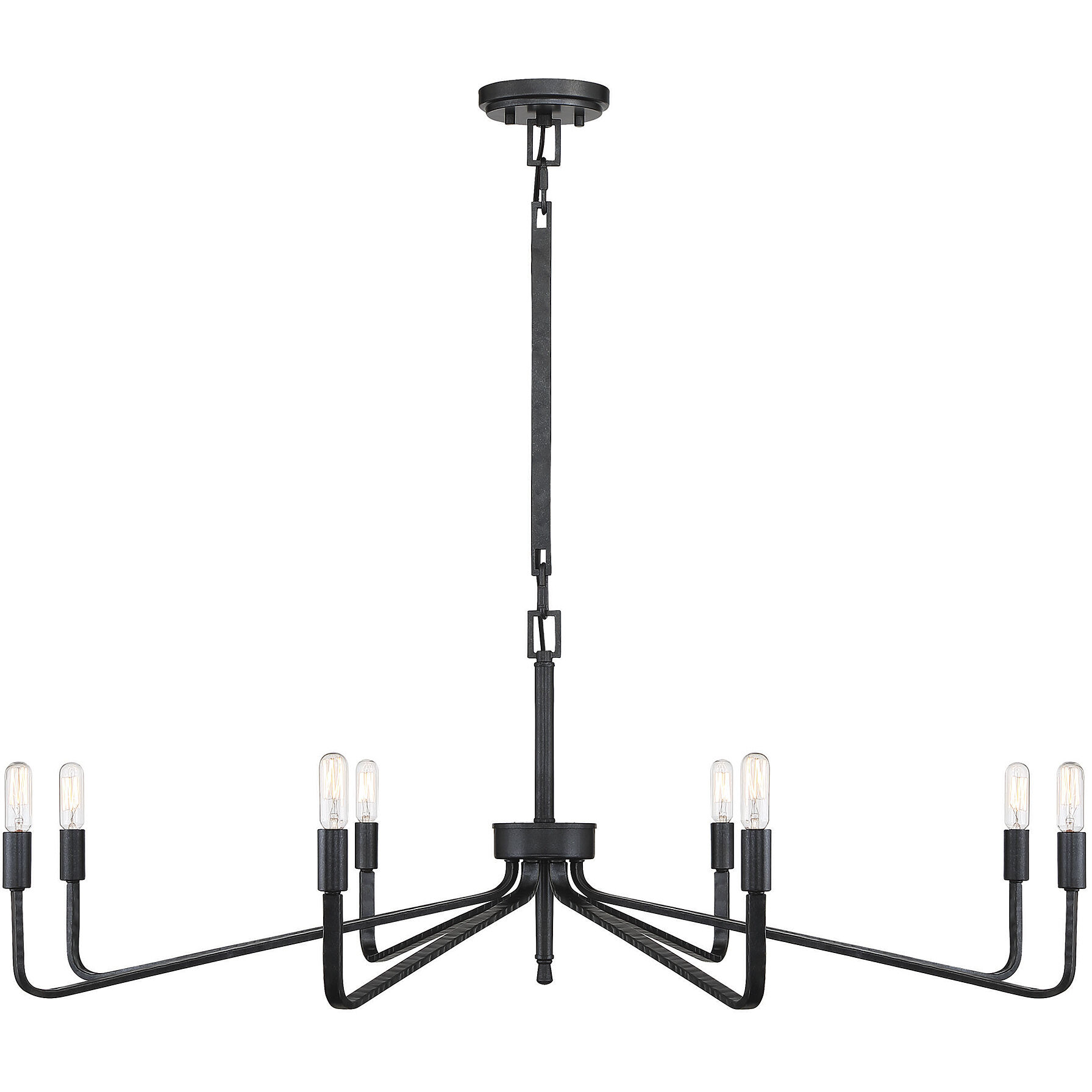 Salem 8 Light 40 inch Forged Iron Chandelier Ceiling Light