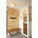Jade 3 Light 16 inch Gold Leaf Flush Mount Ceiling Light