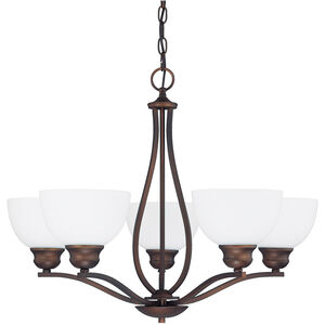 Peckham 5 Light 27 inch Burnished Bronze Chandelier Ceiling Light