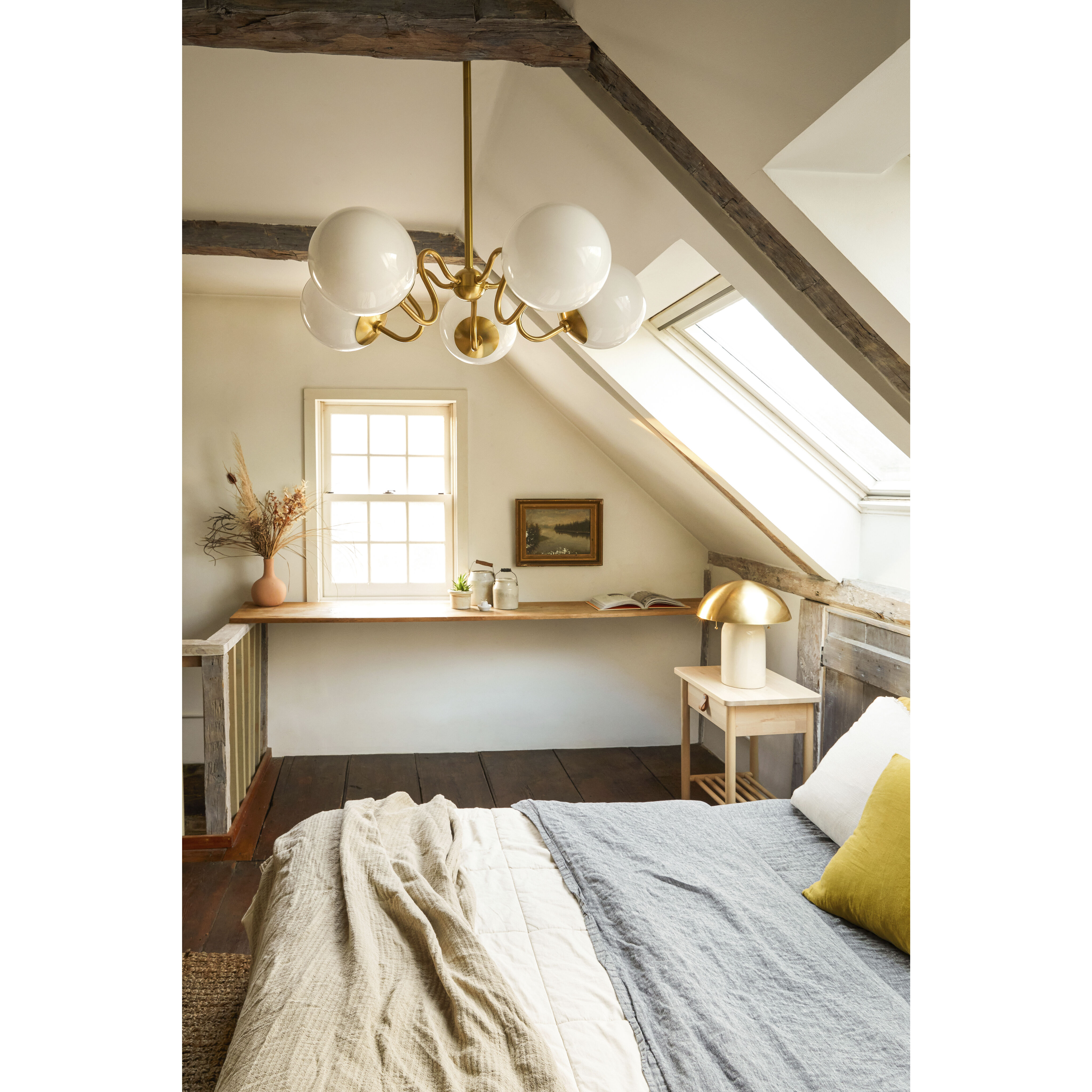 Gaia 16.5 inch 60 watt Aged Brass Table Lamp Portable Light