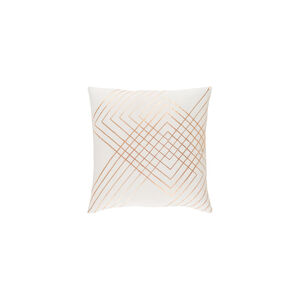 Crescent 20 X 20 inch Cream/Metallic - Copper Pillow Kit