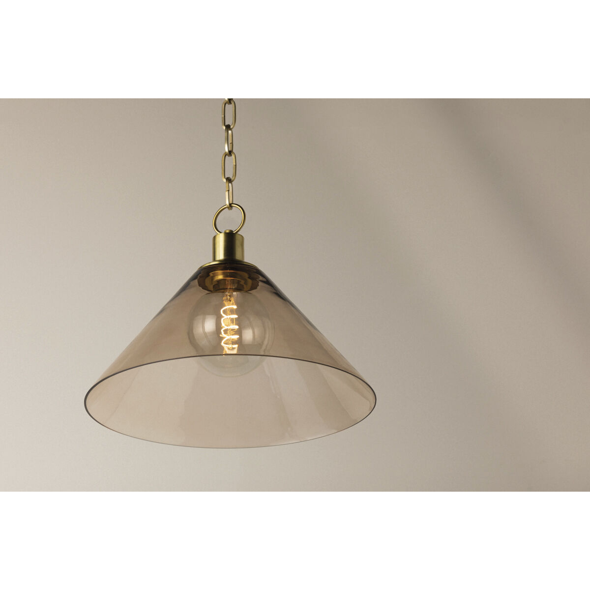 Anniebee 1 Light 15.5 inch Aged Brass Pendant Ceiling Light