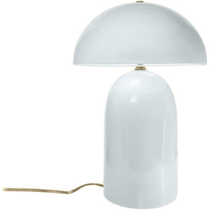 Portable 18.25 inch 60 watt White Crackle Table Lamp Portable Light