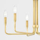 Brigitte 6 Light 25 inch Aged Brass Chandelier Ceiling Light