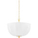Meshelle 1 Light 20.25 inch Aged Brass Pendant Ceiling Light