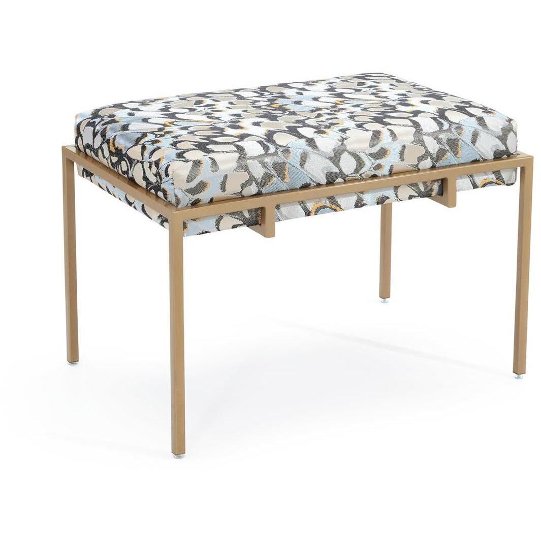 Upholstered Gold Bench