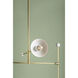 Billie 3 Light 36 inch Aged Brass/Soft White Chandelier Ceiling Light