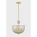 Arianne 3 Light 13 inch Aged Brass Indoor Lantern Ceiling Light