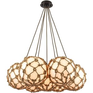 Coastal Inlet 7 Light 32 inch Oil Rubbed Bronze Mini Pendant Ceiling Light