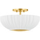 Anne 2 Light 15 inch Aged Brass Flush Mount Ceiling Light