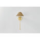 Perilla 1 Light 9.5 inch Aged Brass Wall Sconce Wall Light