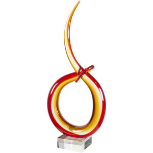 Marlin Red Art Glass Sculpture