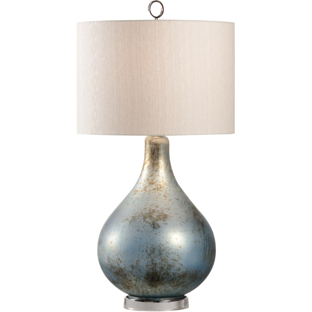 Wildwood 33.5 inch 100 watt Blue Mist/Polished Nickel Table Lamp Portable Light
