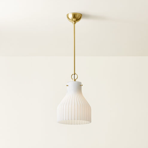 Corinthia 1 Light 10 inch Aged Brass Pendant Ceiling Light
