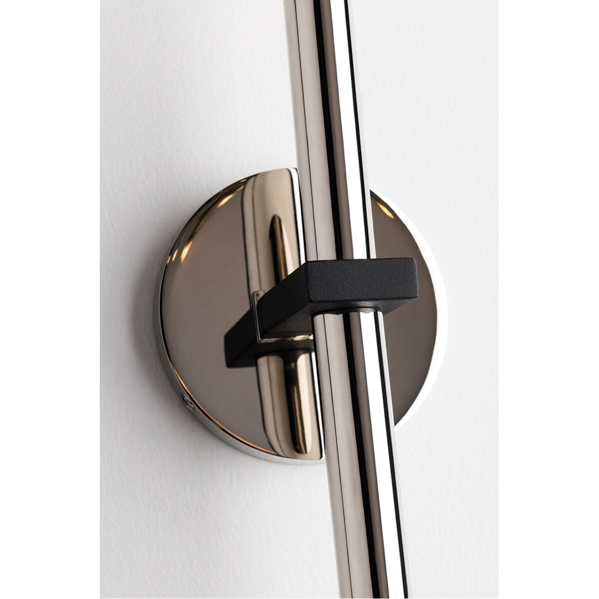 Colette 2 Light Polished Nickel / Black Wall Sconce Wall Light in Polished Nickel and Black