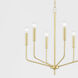 Bailey 6 Light 24 inch Aged Brass Chandelier Ceiling Light