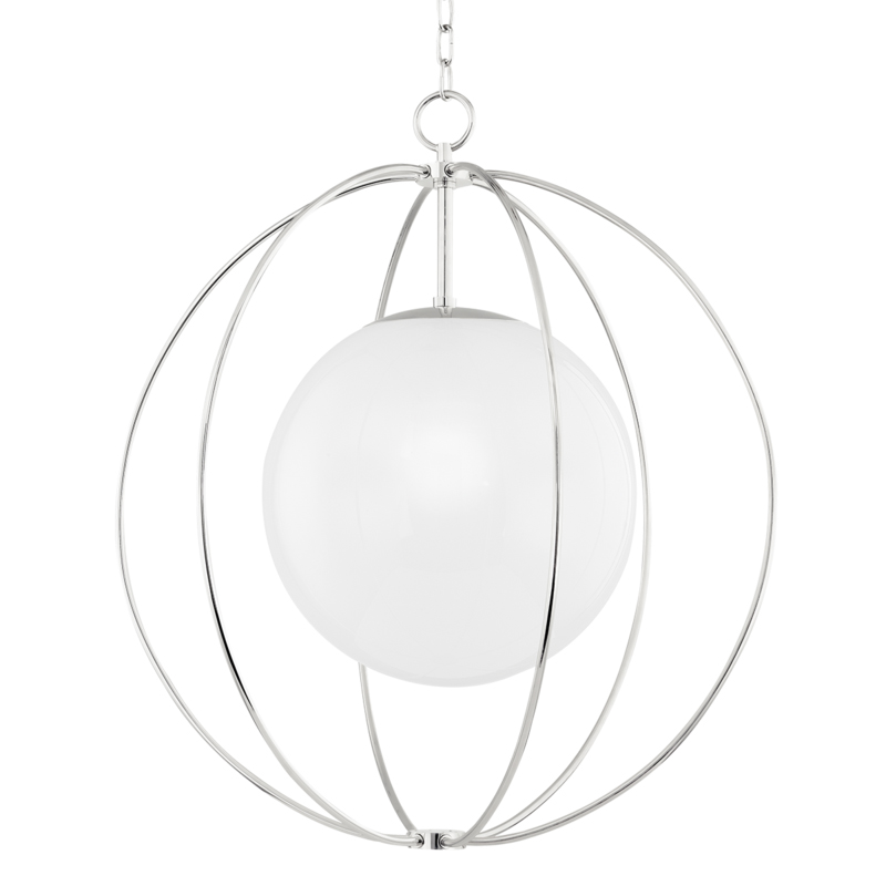 Lyla 1 Light 28 inch Polished Nickel Pendant Ceiling Light, Large